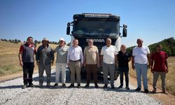 Uşak’ta yol yapım çalışmaları devam ediyor