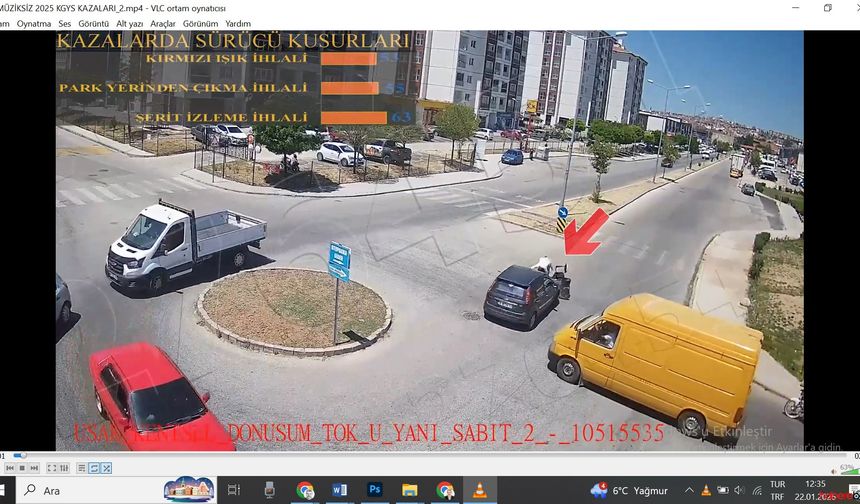 Uşak’ta meydana gelen kazaların görüntüleri paylaşıldı